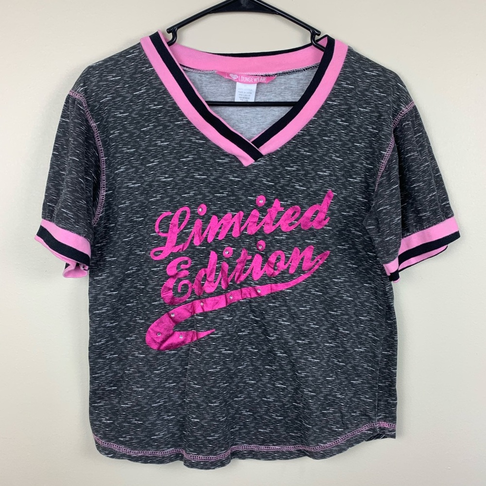 🔥3/15 Loungewear Pink & Gray Graphic Tee M